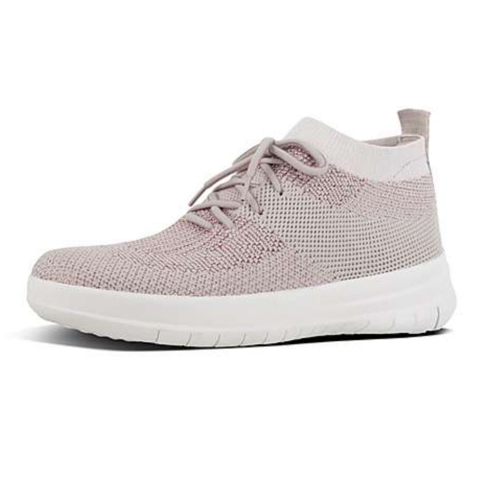 Fitflop Womens Uberknit High Top Slip on Textile Sneakers shoes sz 6.5